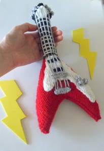 knitted flying v guitar